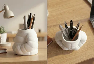 Pen Holder Puffer Jacket - Desk Organizer Decor